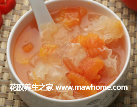 冰糖雪耳花膠燉木瓜